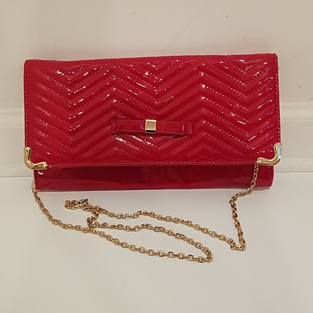 Urban Expressions Red Patent Leather Clutch